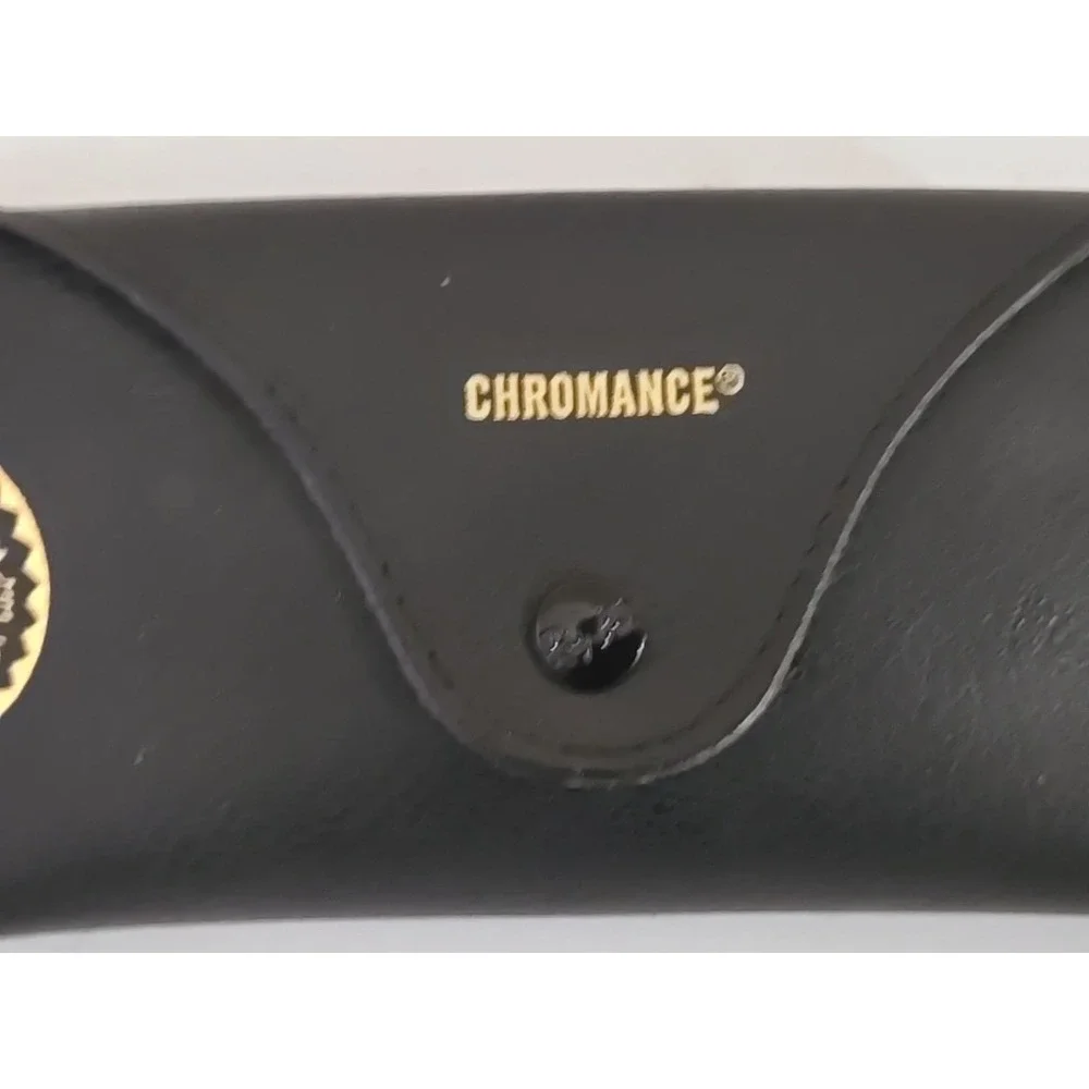 Ray-Ban Chromance Sunglasses Case Only Black Faux‎ Leather Semi Soft Authentic